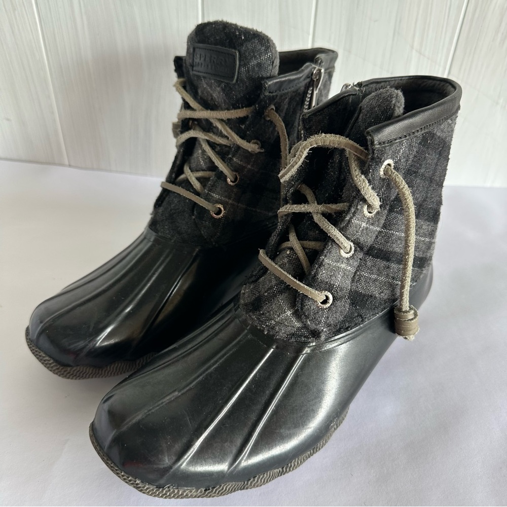 Sperry Black and Gray Winter & Rain Boots